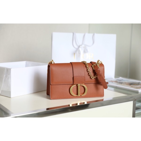 Montaigne New Montaigne palm print chain bag palm print deep bronze